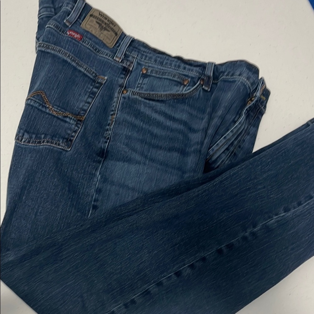 Wrangler Men's Straight Jeans - Dark Blue